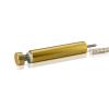 1/4-20 Threaded Barrels Diameter: 5/8'', Length: 3'', Gold Anodized [Required Material Hole Size: 17/64'' ]