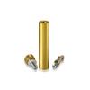 1/4-20 Threaded Barrels Diameter: 5/8'', Length: 3'', Gold Anodized [Required Material Hole Size: 17/64'' ]