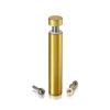 1/4-20 Threaded Barrels Diameter: 5/8'', Length: 3'', Gold Anodized [Required Material Hole Size: 17/64'' ]