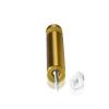 1/4-20 Threaded Barrels Diameter: 5/8'', Length: 3'', Gold Anodized [Required Material Hole Size: 17/64'' ]