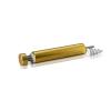 1/4-20 Threaded Barrels Diameter: 5/8'', Length: 3'', Gold Anodized [Required Material Hole Size: 17/64'' ]