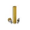 1/4-20 Threaded Barrels Diameter: 5/8'', Length: 3'', Gold Anodized [Required Material Hole Size: 17/64'' ]