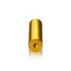 1/4-20 Threaded Barrels Diameter: 3/4'', Length: 3'', Gold Anodized [Required Material Hole Size: 17/64'' ]