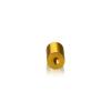 1/4-20 Threaded Barrels Diameter: 5/8'', Length: 1'', Gold Anodized [Required Material Hole Size: 17/64'' ]