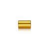 1/4-20 Threaded Barrels Diameter: 5/8'', Length: 1'', Gold Anodized [Required Material Hole Size: 17/64'' ]