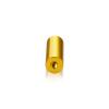 1/4-20 Threaded Barrels Diameter: 5/8'', Length: 2'', Gold Anodized [Required Material Hole Size: 17/64'' ]