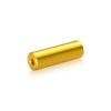 1/4-20 Threaded Barrels Diameter: 5/8'', Length: 2'', Gold Anodized [Required Material Hole Size: 17/64'' ]