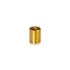 1/4-20 Threaded Barrels Diameter: 5/8'', Length: 3/4'', Gold Anodized [Required Material Hole Size: 17/64'' ]