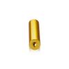 1/4-20 Threaded Barrels Diameter: 5/8'', Length: 3'', Gold Anodized [Required Material Hole Size: 17/64'' ]