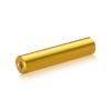 1/4-20 Threaded Barrels Diameter: 5/8'', Length: 3'', Gold Anodized [Required Material Hole Size: 17/64'' ]