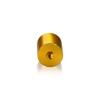 1/4-20 Threaded Barrels Diameter: 7/8'', Length: 1'', Gold Anodized [Required Material Hole Size: 17/64'' ]