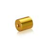 1/4-20 Threaded Barrels Diameter: 7/8'', Length: 1'', Gold Anodized [Required Material Hole Size: 17/64'' ]