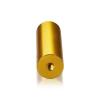 1/4-20 Threaded Barrels Diameter: 7/8'', Length: 3'', Gold Anodized Finish [Required Material Hole Size: 17/64'' ]