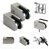 Set of 2 Wall Clamp, Stainless Steel, Satin Brisched Finish (Fort 5/16'' Material)