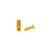 5/16'' Diameter x 1'' Length Desktop Table Standoffs (Gold Anodized) [Required Material Hole Size: 3/16'']