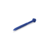 Concrete screws, Steel blue coated finish, Slotted hex washer head, Diameter: 3/16'', Length:2-1/4''
