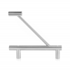 Aluminum Flag Sign Bracket Only, Stainless Steel Satin Brushed Finish. 1/8'' Thickness Material Accepted, 7-7/8 Length, 3/4'' Diameter. (Sold Without Panel, Bracket Only)
