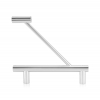 Aluminum Flag Sign Bracket Only, Clear Anodized Finish. 5/16'' Thickness Material Accepted, 7-7/8 Length, 3/4'' Diameter. (Sold Without Panel, Bracket Only)