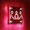 4 - RED LED Standoffs (1'' x 1'' Silver satin aluminum finish) Mount Kit Supports Signs Up To 3/8'' Thick, Wall Mount, Low Voltage transformer included. [Required Material Hole Size: 7/8'']