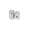 3/4'' Diameter X 3/4'' Barrel Length, (304) Stainless Steel Brushed Finish. Easy Fasten Standoff (For Inside / Outside use) Tamper Proof Standoff [Required Material Hole Size: 7/16'']