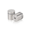 1'' Diameter X 3/4'' Barrel Length, (304) Stainless Steel Brushed Finish. Easy Fasten Standoff (For Inside / Outside use) Tamper Proof Standoff [Required Material Hole Size: 7/16'']