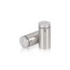 1'' Diameter X 1-3/4'' Barrel Length, (304) Stainless Steel Brushed Finish. Easy Fasten Standoff (For Inside / Outside use) Tamper Proof Standoff [Required Material Hole Size: 7/16'']