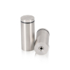 1-1/4'' Diameter X 2-1/2'' Barrel Length, (316 Marine Grade) Stainless Steel Brushed Finish. Easy Fasten Standoff (For Inside / Outside use) [Required Material Hole Size: 7/16'']