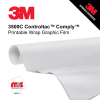 24'' x 10 Yards 3M™ 3500C Controltac™ Comply™ 4 Mil Calendered Unpunched 2 year Indoor/Outdoor White Printable Vinyl (Color Code 020)