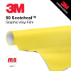 30'' x 50 Yards 3M™ Series 50 Scotchcal Gloss Lemon Yellow 5 Year Unpunched 3 Mil Calendered Graphic Vinyl Film (Color Code 024)