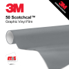 30'' x 50 Yards 3M™ Series 50 Scotchcal Gloss Silver 5 Year Unpunched 3 Mil Calendered Graphic Vinyl Film (Color Code 058)