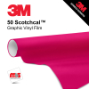 15'' x 10 Yards 3M™ Series 50 Scotchcal Gloss Pink 5 Year Punched 3 Mil Calendered Graphic Vinyl Film (Color Code 064)