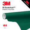 60'' x 10 Yards 3M™ Series 50 Scotchcal Gloss Dark Green 5 Year Unpunched 3 Mil Calendered Graphic Vinyl Film (Color Code 078)