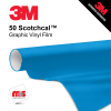 48'' x 10 Yards 3M™ Series 50 Scotchcal Gloss Light Blue 5 Year Unpunched 3 Mil Calendered Graphic Vinyl Film (Color Code 082)