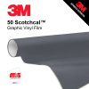 60'' x 10 Yards 3M™ Series 50 Scotchcal Gloss Nimbus Grey 5 Year Unpunched 3 Mil Calendered Graphic Vinyl Film (Color Code 097)
