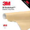 15'' x 50 Yards 3M™ Series 50 Scotchcal Gloss Beige 5 Year Punched 3 Mil Calendered Graphic Vinyl Film (Color Code 914)
