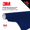 15'' x 50 Yards 3M™ 7725 Scotchcal™ ElectroCut™ Gloss Dark Blue 8 year Unpunched 2 Mil Cast Graphic Vinyl Film (Color Code 397)