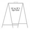 24'' Wide x 36'' Height Gray A-Frame Slide-in/Bolt-in Sign Panel Frame (accepts up to 1/8'' thickness)