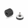 1-1/2'' Diameter X 1'' Barrel Length, (304) Stainless Steel Matte Black Finish Strong Glass Railing Standoff Pin - Accepts 3/8'' to 13/16'' Material - 1/4'' Adjustable from Barrel (For Inside / Outside use) [Required Material Hole Size: 7/8'']