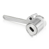 1-1/2'' Diameter X 1'' Barrel Length, (316L) Stainless Steel Brushed Finish Strong Glass Railing Standoff Pin - Accepts 3/8'' to 13/16'' Material - 1/4'' Adjustable from Barrel (For Inside / Outside use) [Required Material Hole Size: 7/8'']