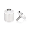 2'' Diameter X 1-1/2'' Barrel Length, (304) Stainless Steel Brushed Finish Strong Glass Railing Standoff Pin - Accepts 3/8'' to 13/16'' Material - 1/4'' Adjustable from Barrel (For Inside / Outside use) [Required Material Hole Size: 1-1/16'']