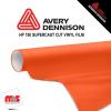 12'' x 50 yards Avery HP750 High Gloss Construction Orange 6 year Long Term Unpunched 3.0 Mil Calendered Cut Vinyl (Color Code 362)