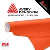 30'' x 10 yards Avery HP750 High Gloss Bright Orange 6 year Long Term Punched 3.0 Mil Calendered Cut Vinyl (Color Code 380)
