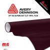 12'' x 10 yards Avery HP750 High Gloss Burgundy Maroon 6 year Long Term Unpunched 3.0 Mil Calendered Cut Vinyl (Color Code 480)