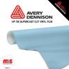 15'' x 10 yards Avery HP750 High Gloss Powder Blue 6 year Long Term Punched 3.0 Mil Calendered Cut Vinyl (Color Code 650)