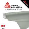 15'' x 10 yards Avery HP750 High Gloss Medium Gray 6 year Long Term Punched 3.0 Mil Calendered Cut Vinyl (Color Code 835)
