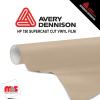 30'' x 10 yards Avery HP750 High Gloss Dark Beige 6 year Long Term Punched 3.0 Mil Calendered Cut Vinyl (Color Code 921)
