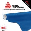 24'' x 50 yards Avery SC950 Gloss Bright Blue 10 year Long Term Unpunched 2.0 Mil Metallic Cast Cut Vinyl (Color Code 646)