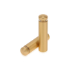 1/2'' Diameter X 1-3/4'' Barrel Length, Aluminum Rounded Head Standoffs, Matte Champagne Anodized Finish Easy Fasten Standoff (For Inside / Outside use) [Required Material Hole Size: 3/8'']