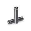 1/2'' Diameter X 1-3/4'' Barrel Length, Aluminum Rounded Head Standoffs, Titanium Anodized Finish Easy Fasten Standoff (For Inside / Outside use) [Required Material Hole Size: 3/8'']