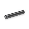 1/2'' Diameter X 2-1/2'' Barrel Length, Aluminum Rounded Head Standoffs, Titanium Anodized Finish Easy Fasten Standoff (For Inside / Outside use) [Required Material Hole Size: 3/8'']